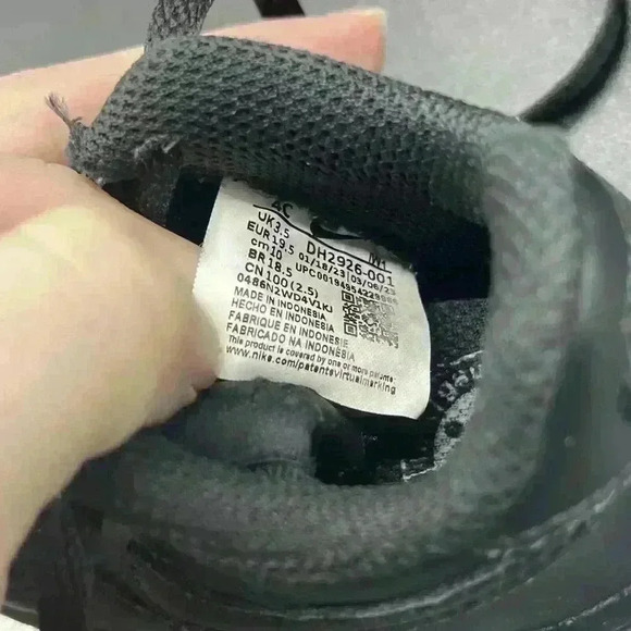 Nike air force 1 low all black toddler 4C casual sporty running walking - Picture 8 of 8